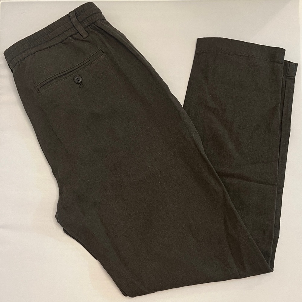 Banana Republic Men’s ATHLETIC-FIT LINEN-BLEND PANT - Picture 2 of 9